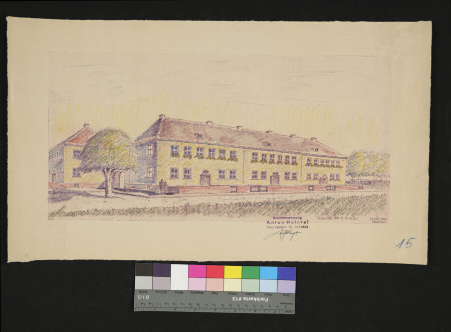 Entwurf für ein Siedlungshaus des Stiftes St. Florian