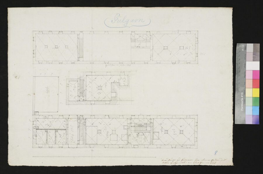 Grundriß des Bräuhauses von Pulgarn 1848