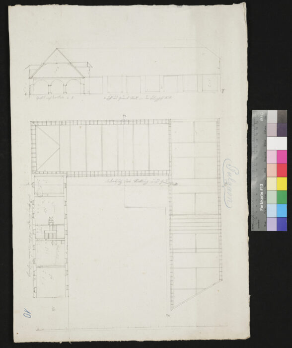 Grundriß vom Dachstuhl von Pulgarn 1848
