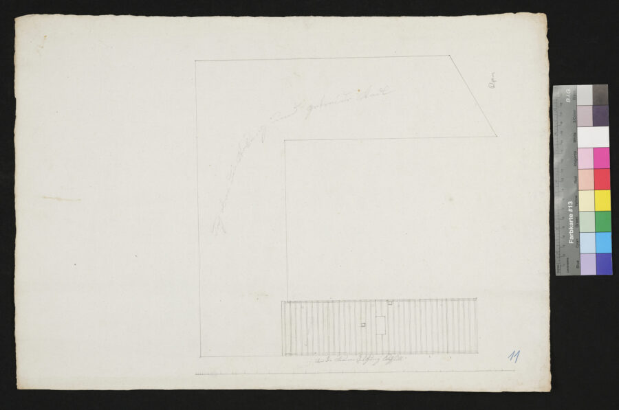 Grundriß vom Dach von Pulgarn 1848