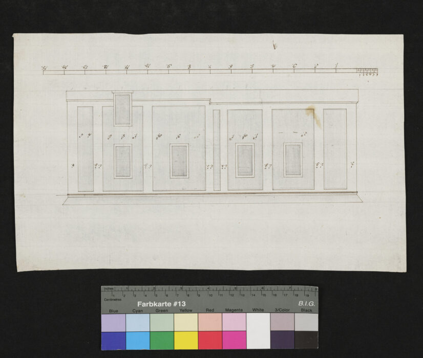 Plan für Schaufenster auf Spitelwiese 1904