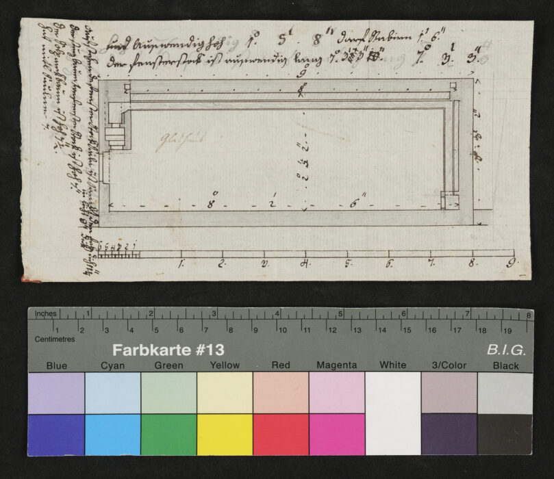 Plan für ein Glashaus 1820 St. Florian (2)