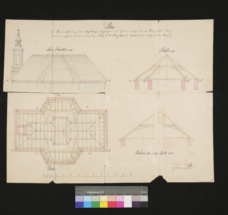 Dorfkirche Dach Turm 1857 Vöcklabruck