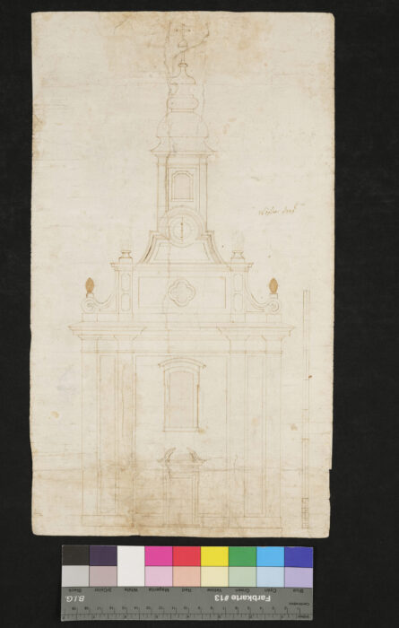 Plan für den Kirchenneubaum 1784 Portal Wösendorf