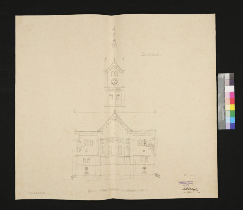 Plan und Riss für die neue Kirche Kleinmünchen 6.5.1904 (1)