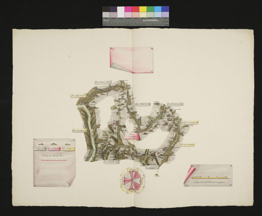 Plan der Pfarre St. Martin 1784