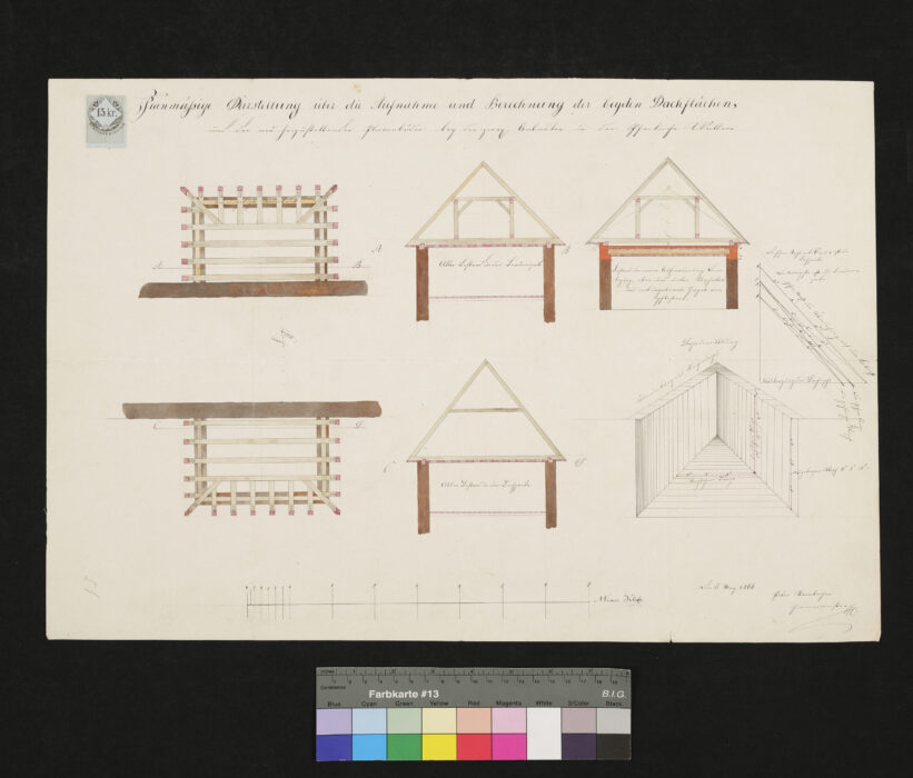 Dachflächenberechnung Wallern 11.5.1866