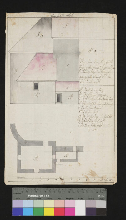 Vergrößerung der Emporkirchen Ansfelden 1821 Sakristeieindeckung