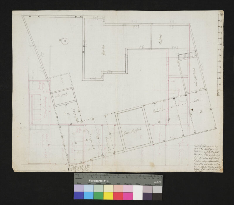 Handzeichnung und Plan St. Marienkirchen