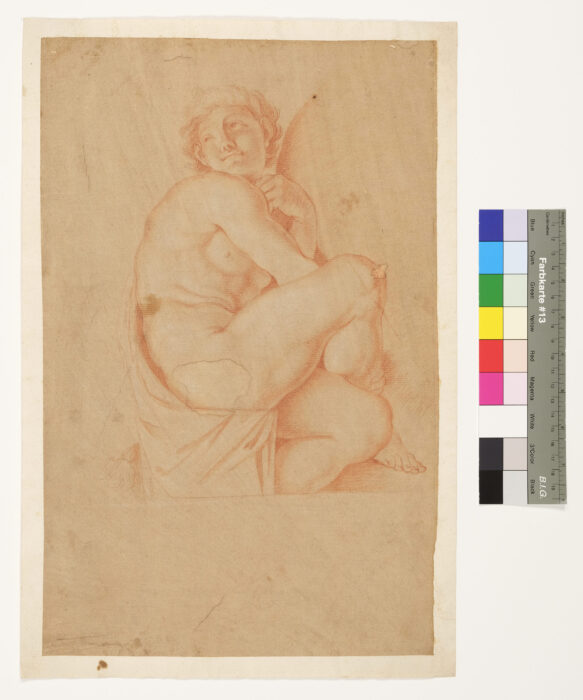 Ignudo nach Annibale Carraccis Fresko in der Galleria Farnese in Rom