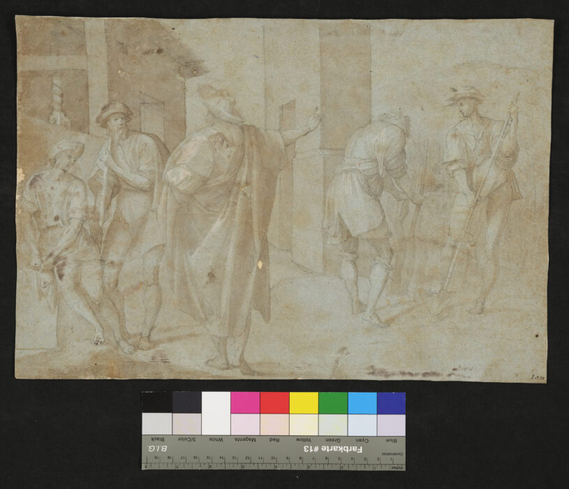 Das Gleichnis von Arbeitern im Weinberg (Nachzeichnung nach Andrea del Sarto)