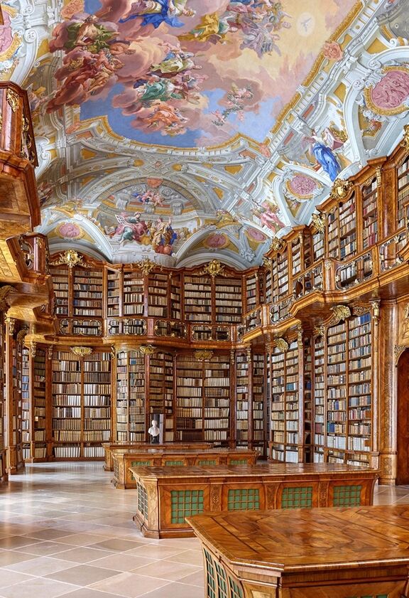 Stift St Florian Bibliothek Ansicht @Pedagrafie Stift St Florian Bibliothek Ansicht @Pedagrafie